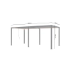 Pergola ogrodowa tarasowa aluminiowa NORDVIC Skyline LED Light 3 x 6 m Antracyt